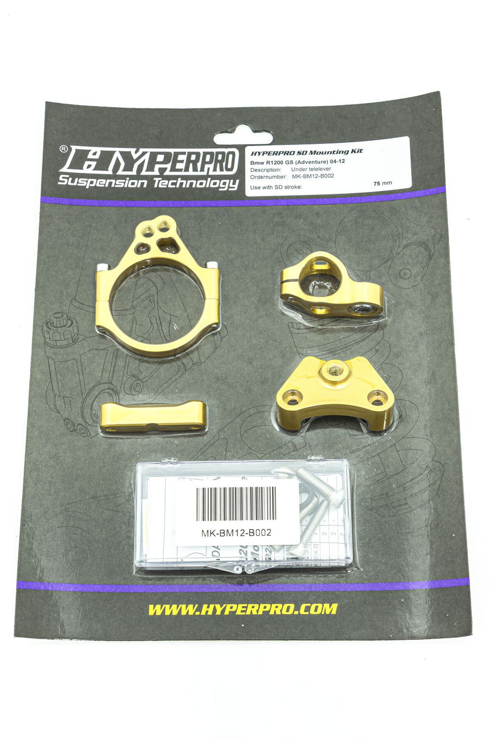 Hyperpro SD Support Kit Doré BMW R 1200