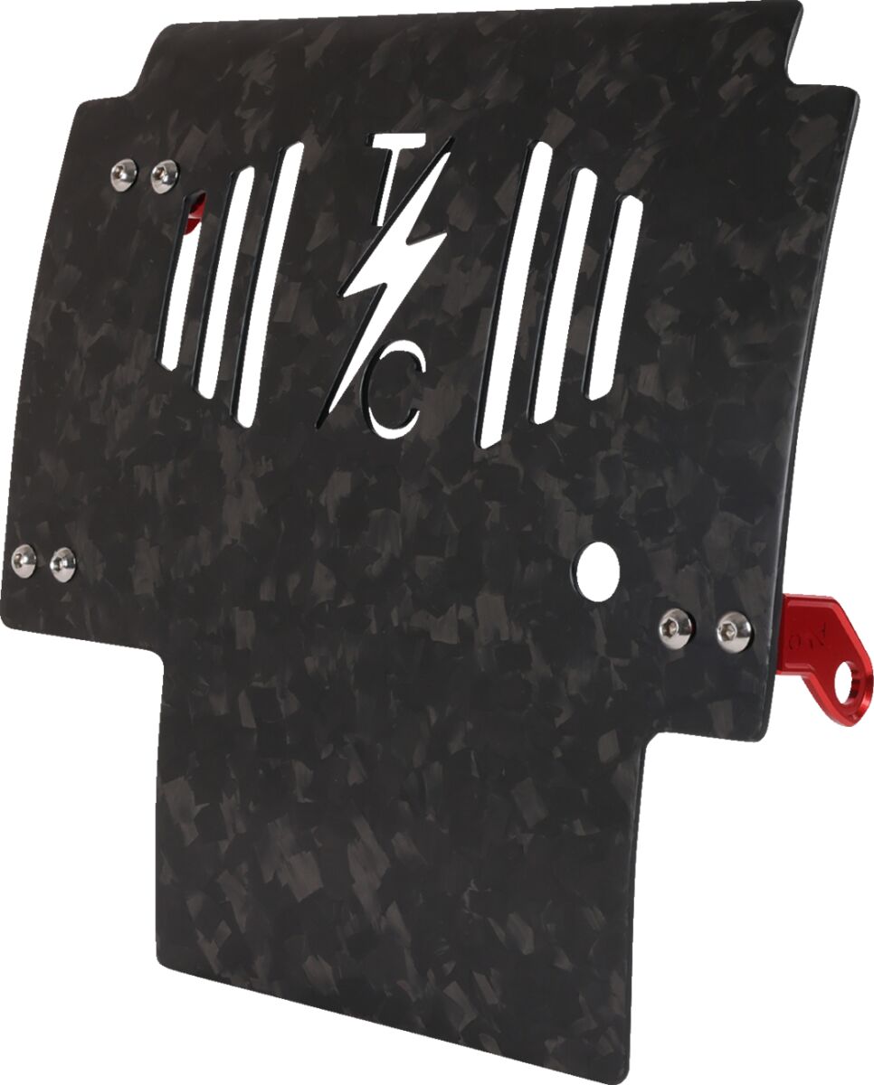Thrashin Supply Plaque Skid Carbone Forgé avec Rouge