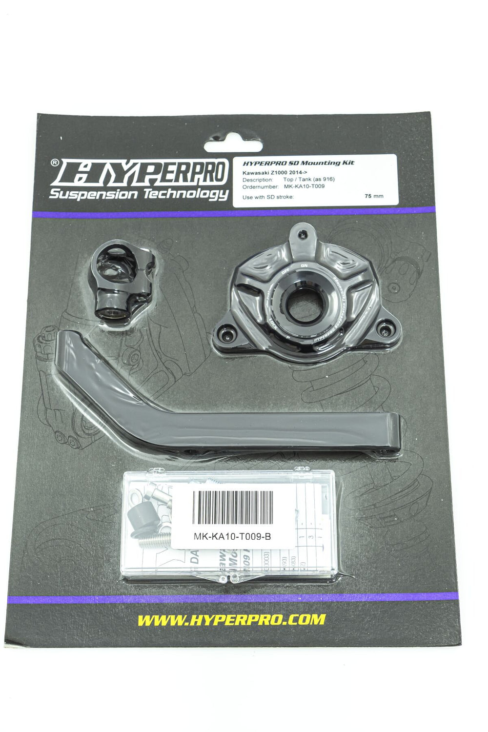 Hyperpro SD Support Kit Noir Kawasaki Z