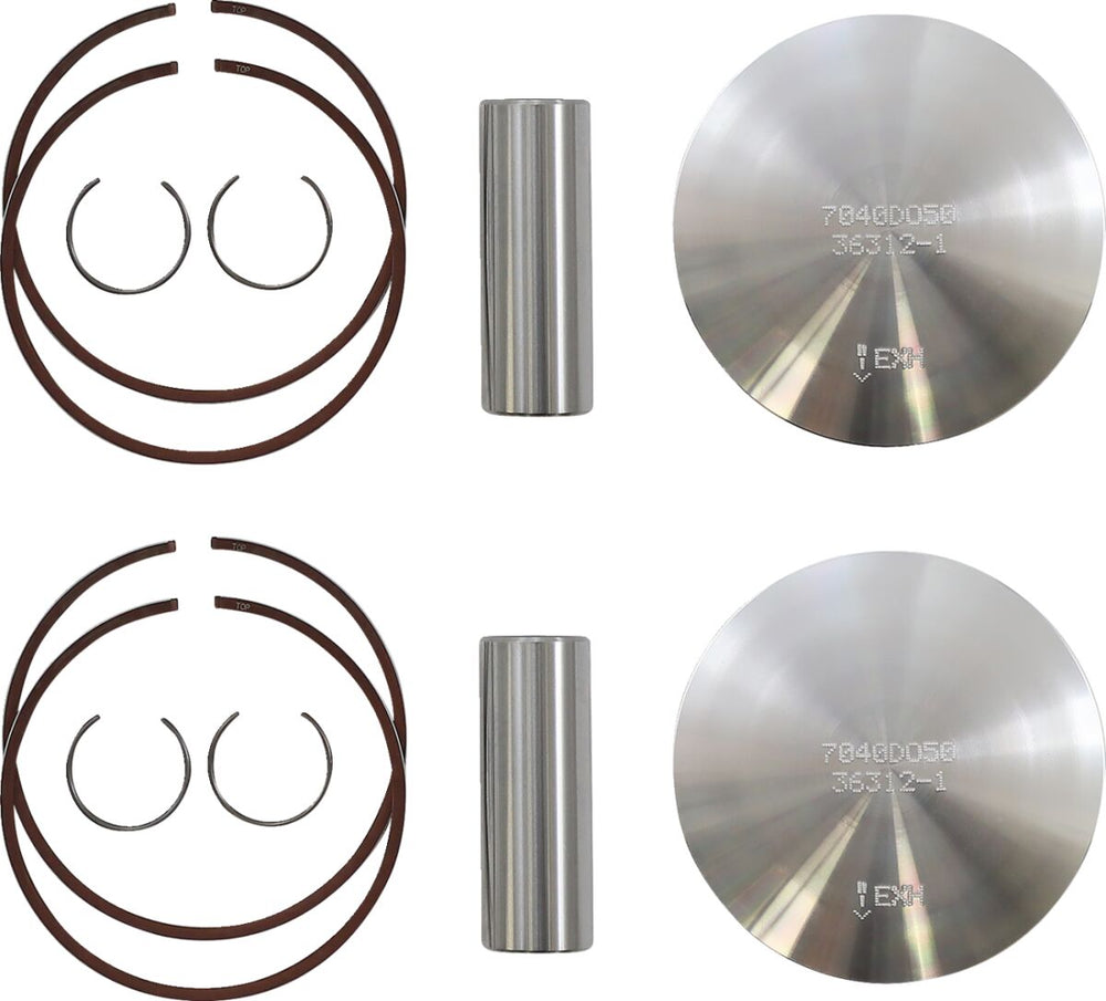 Segments de piston Wossner Kit Polaris 70 87 pour Polaris XC 500 et XC 500 SP — réf 09106309
