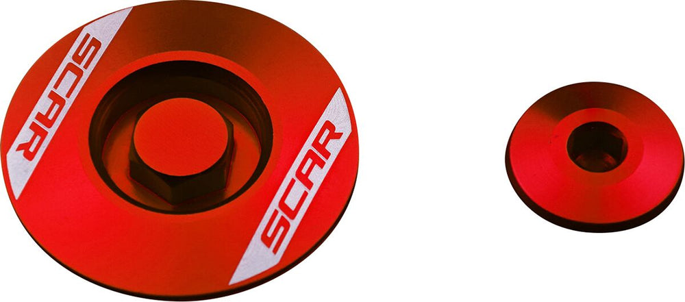 Protection moteur Scar Bouchon Rouge pour Honda CRF 1000 L, CRF 1000 L ABS, CRF 1100 L ABS et 12 autres modèles — réf 09401080