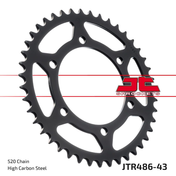 JT Sprockets Pignon Arrière 43T 520 BLK