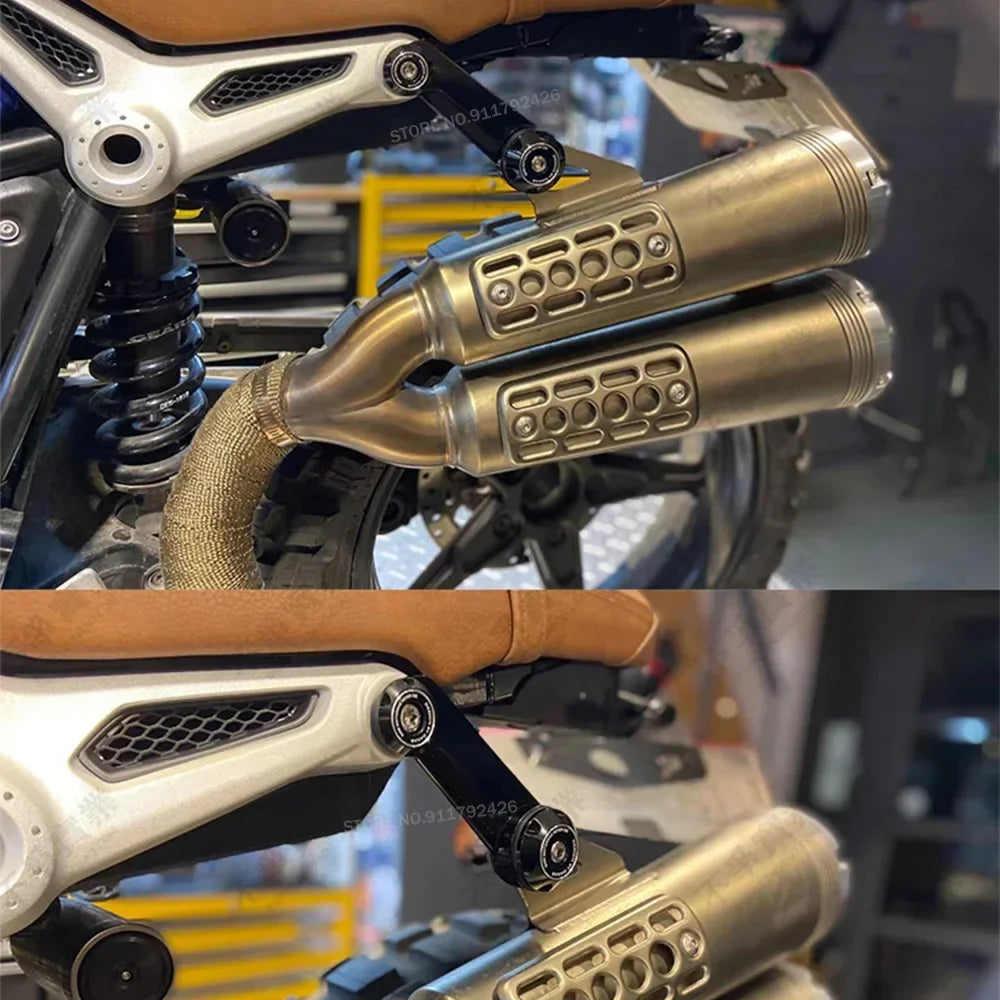 Pour BMW R9T R Nine T rninet Scrambler moto accessoires haut ligne d'échappement support échappement système connecting fixe support