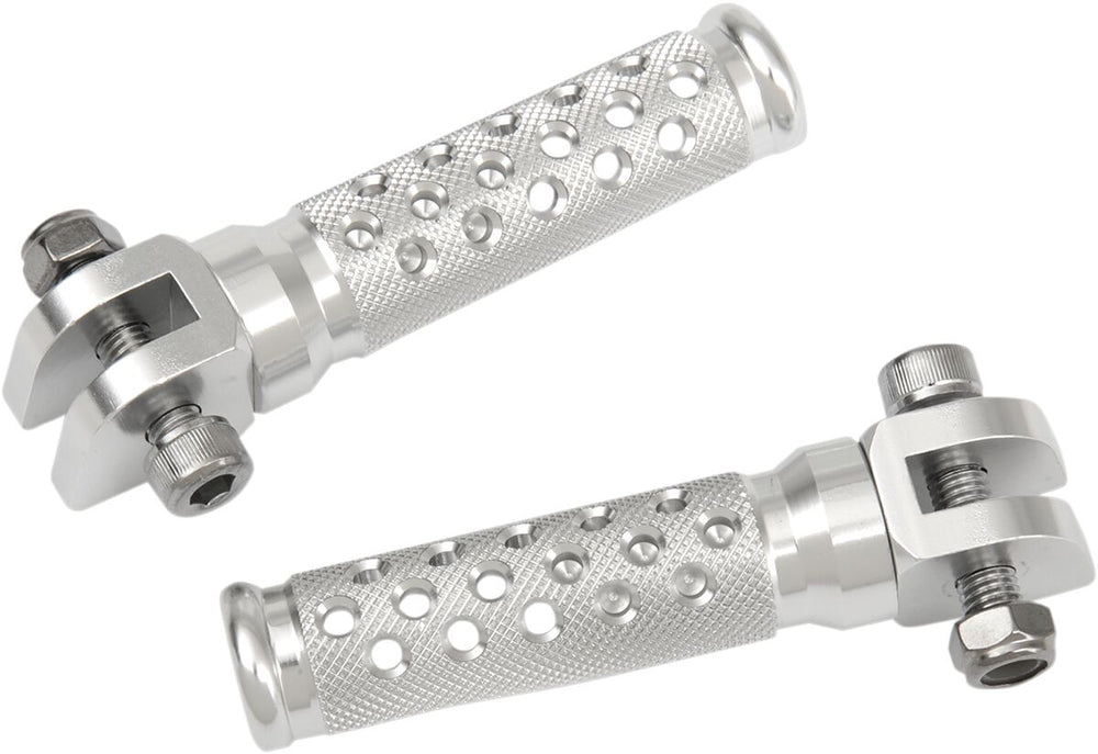 Repose-pieds Emgo Slash-cut Argent pour Yamaha FZR 1000, FZR 600, FZR 600 R et 13 autres modèles — réf 16200205