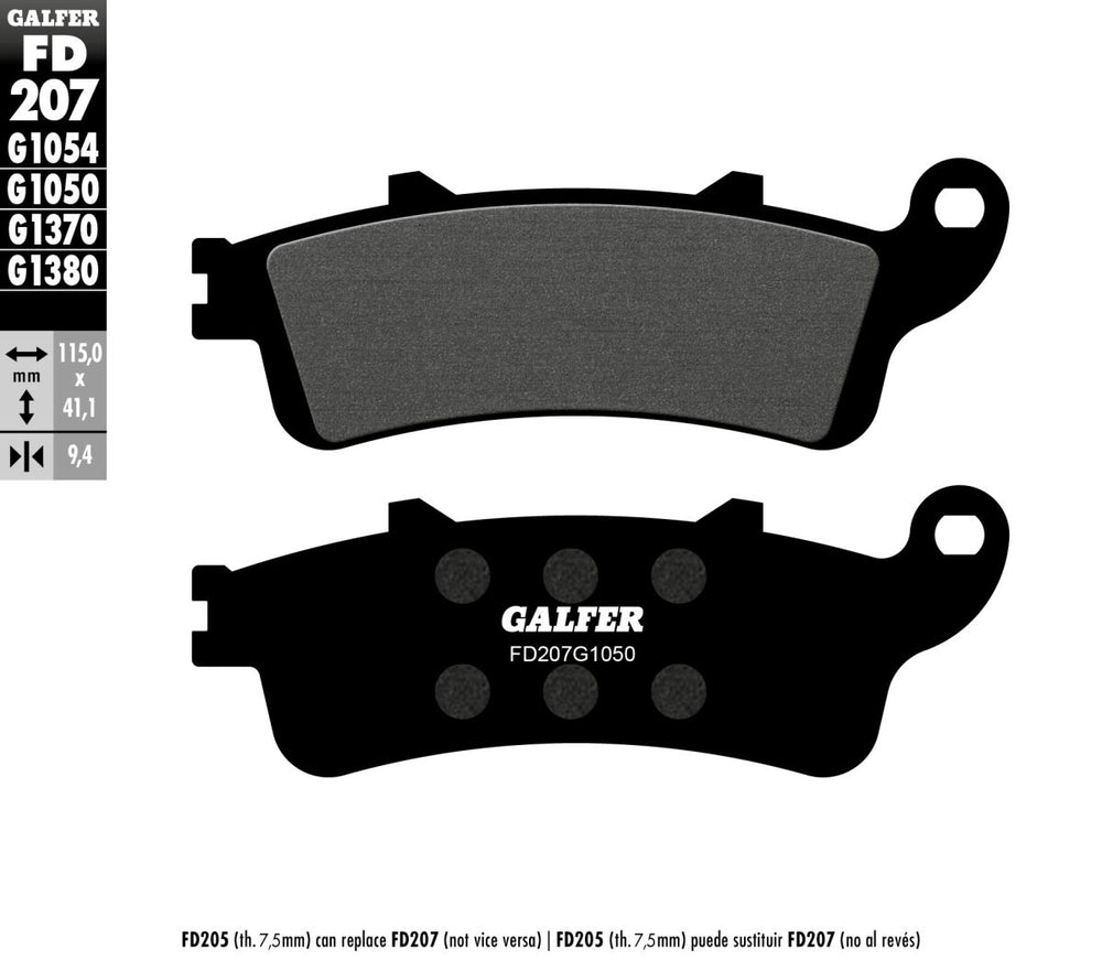 Galfer Frein Plaquette Semi Metal Scooter
