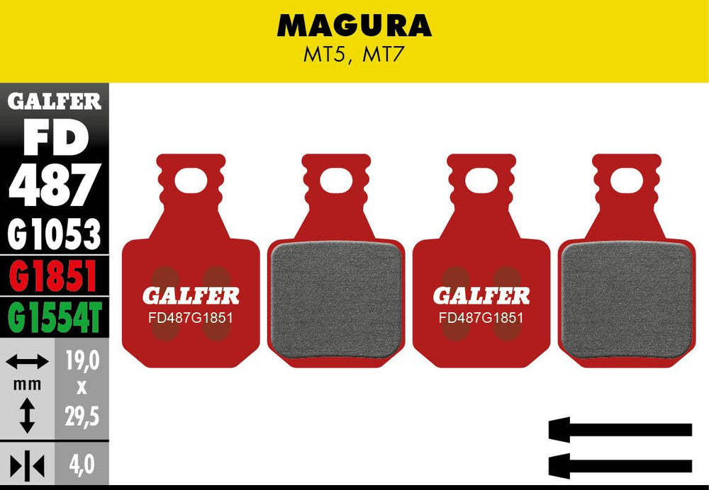 Plaquettes de frein organiques Galfer Advanced — réf 17200789