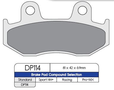 DP Brakes Plaquettes de frein métal fritté standard
