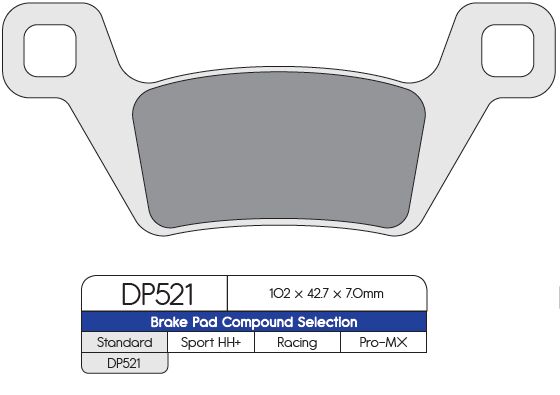 DP Brakes Frein Plaquette Sintered