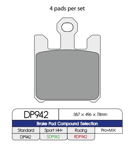 DP Brakes Frein Plaquette Sinter