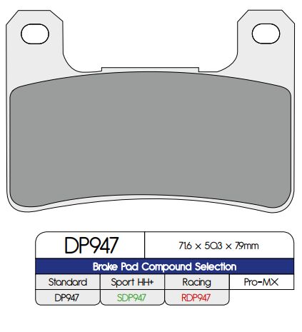 DP Brakes Frein Plaquette Sinter