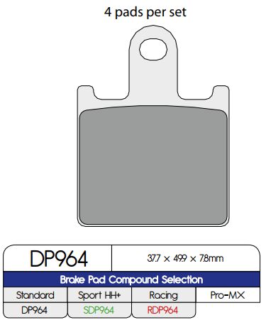 DP Brakes Frein Plaquette Sinter