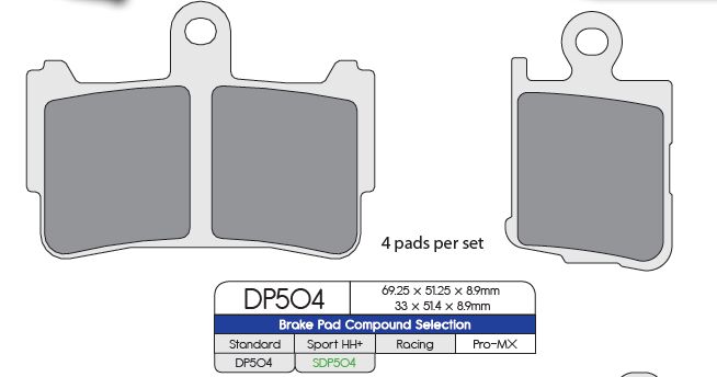 DP Brakes Frein Plaquette Sinter Sport