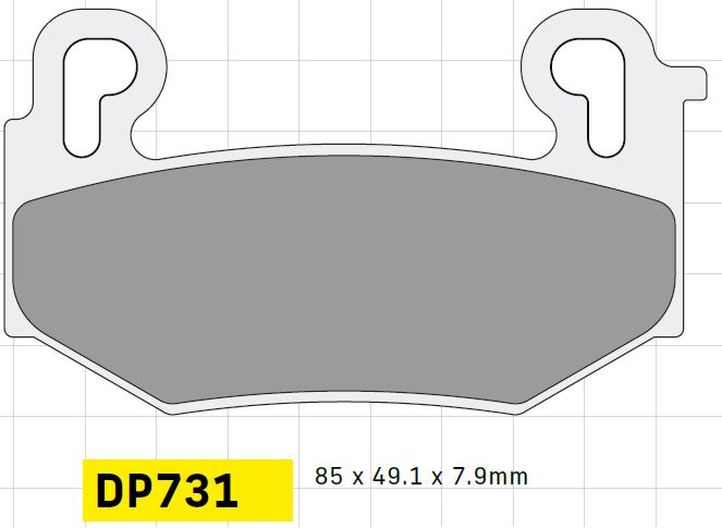 Plaquettes de frein fritté métal DP Brakes Sintrd DP731 — réf 17213704