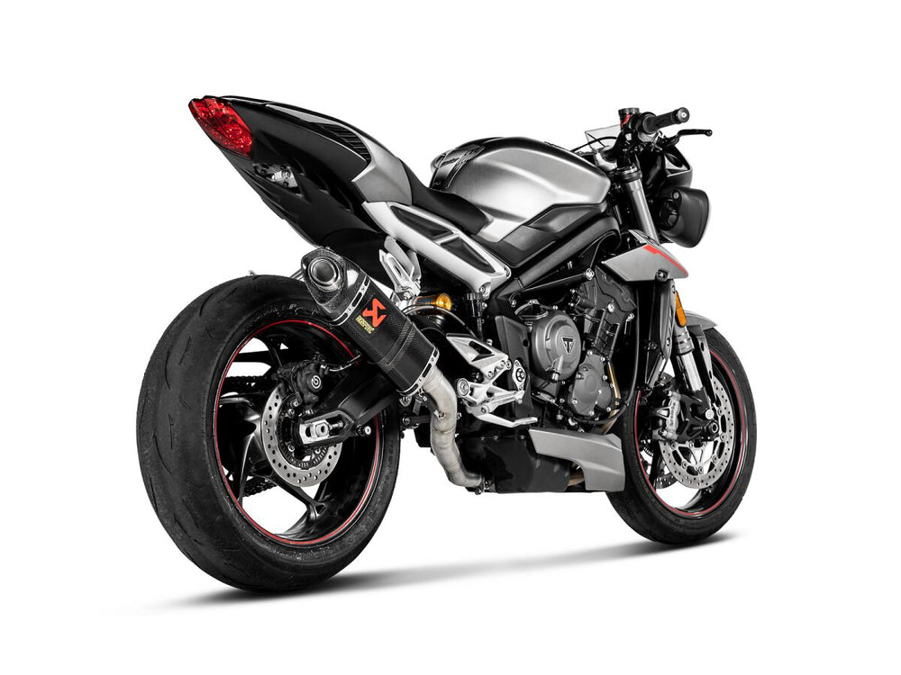 Silencieux route Akrapovic CF STREET Té pour Triumph STREET TRIPLE 765 R ABS, STREET TRIPLE 765 R LRH ABS et 2 autres modèles — réf 18113774