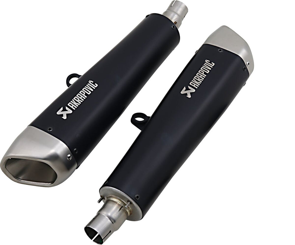 Silencieux route Akrapovic Ti BK SPD TWIN pour Triumph SPEED TWIN 1200 ABS, THRUXTON 1200 ABS, THRUXTON 1200 R ABS et 2 autres modèles — réf 18113942