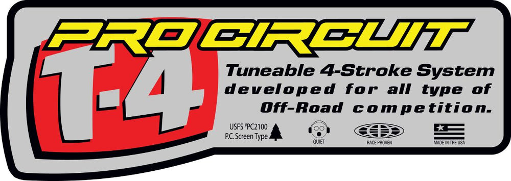 Pro Circuit Silencer Autocollant T-4