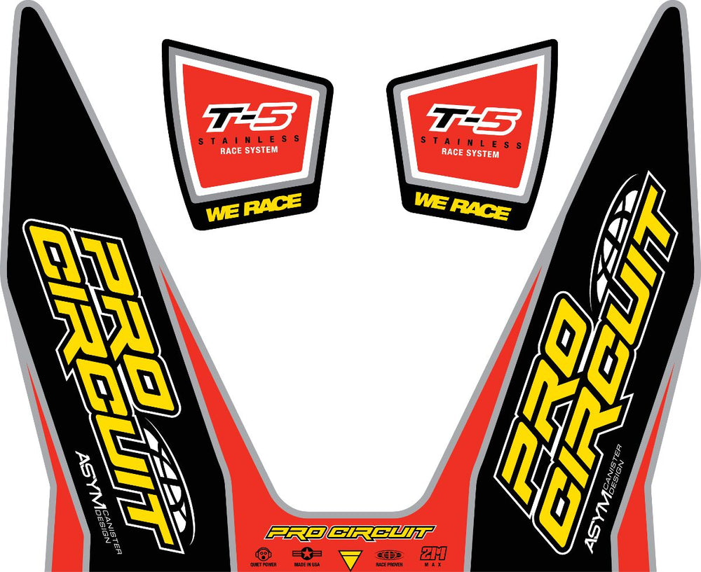 Pièces de rechange d'échappement Pro Circuit Autocollant Kit T-5 — réf 18600640