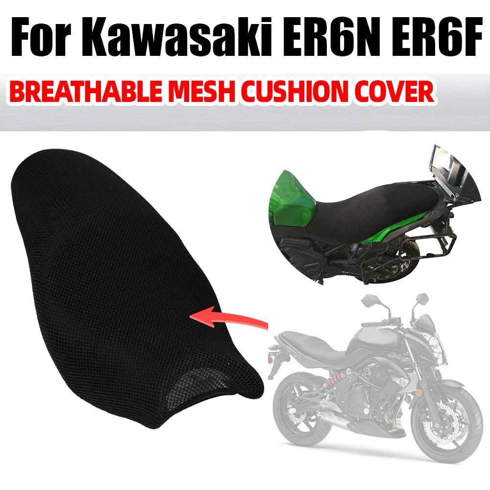 Pour Kawasaki ER6N ER-6N ER6F ER-6F 2005 - 2011 accessoires mesh selle coussin protection heat insulation housse de selle boîtier protection