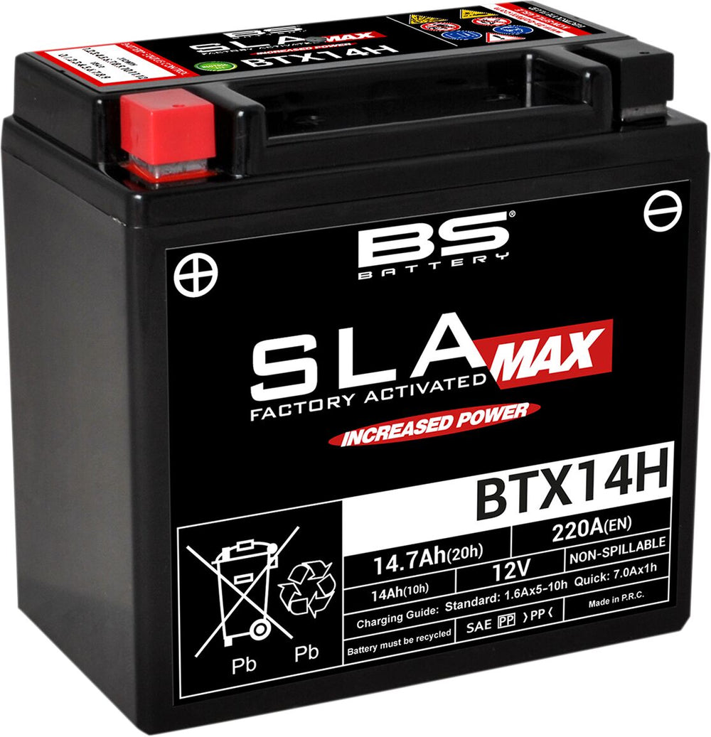 BS Battery Batterie BS BTX14H Sla-max