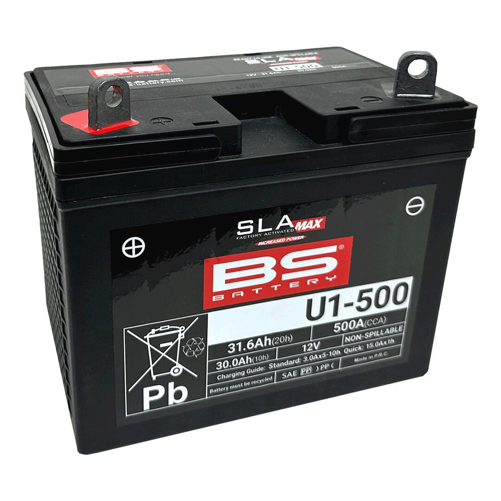 Batterie BS Battery BS U1-500 Sla-max pour Hytrack JOBBER 400 4X4, Hytrack JOBBER 700 EFI 4X4, Hytrack JOBBER 800 D 4X4 et 22 autres modèles
