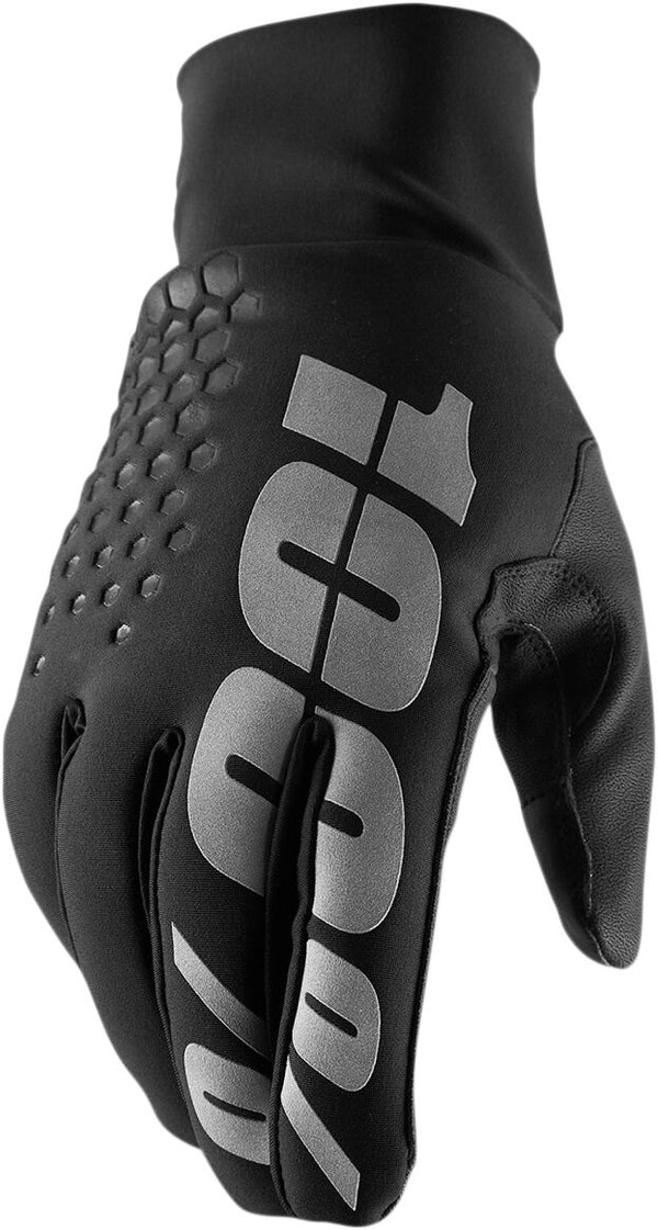 100% Glove Hyd WP Briskr BK LG