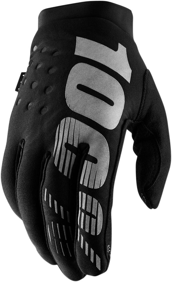 100% Glove Brisker Bk/gy XL