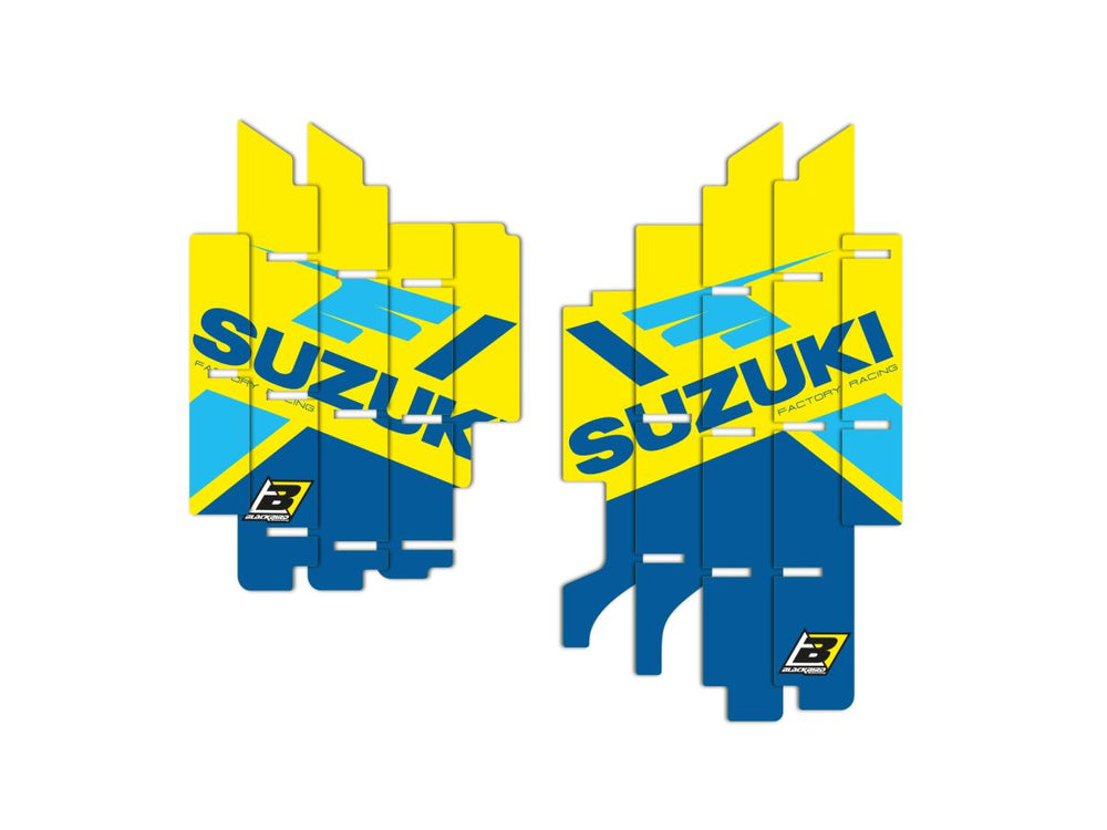 Blackbird Racing Grilles de radiateur avec graphisme Team Suzuki KSRT 2022