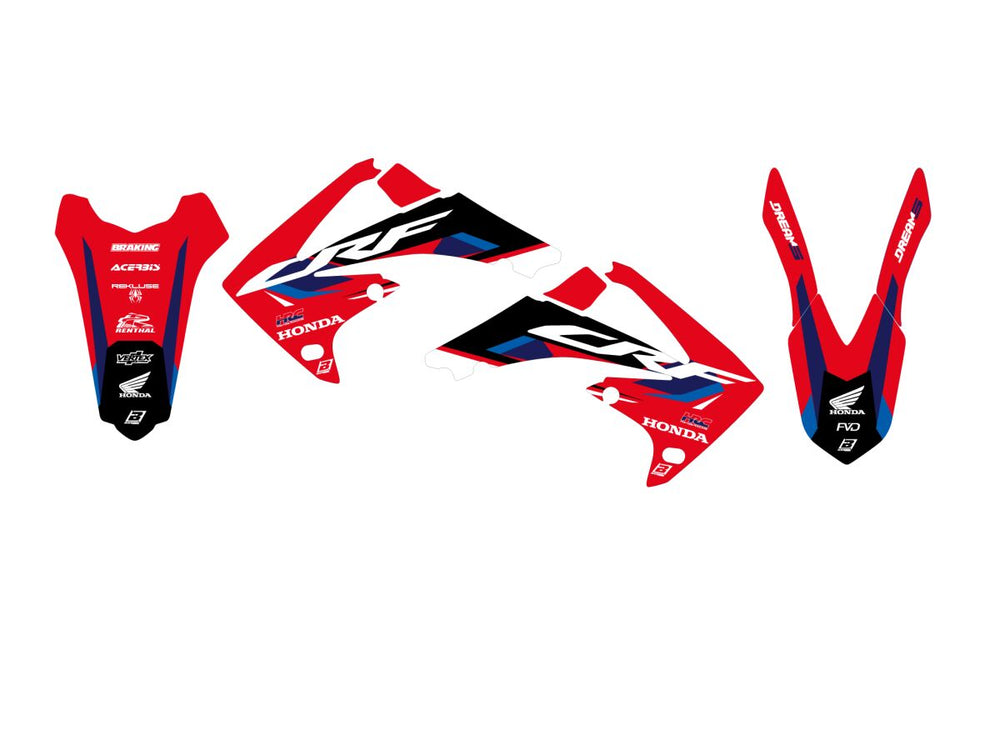 Kit déco tout-terrain Blackbird Dream 5 CRF250 10 pour Honda CRF 250 L, CRF 250 M, CRF 250 R et 4 autres modèles — réf 43027310