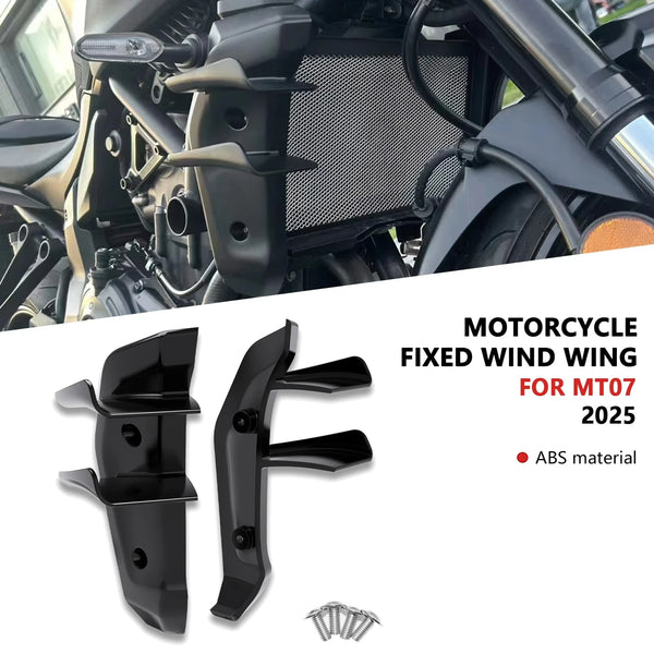 Pour MT-07 2025 MT07 2025 moto accessoires latéral aile latéral aileron avant aileron inférieur winglet aérodynamique fixe aile