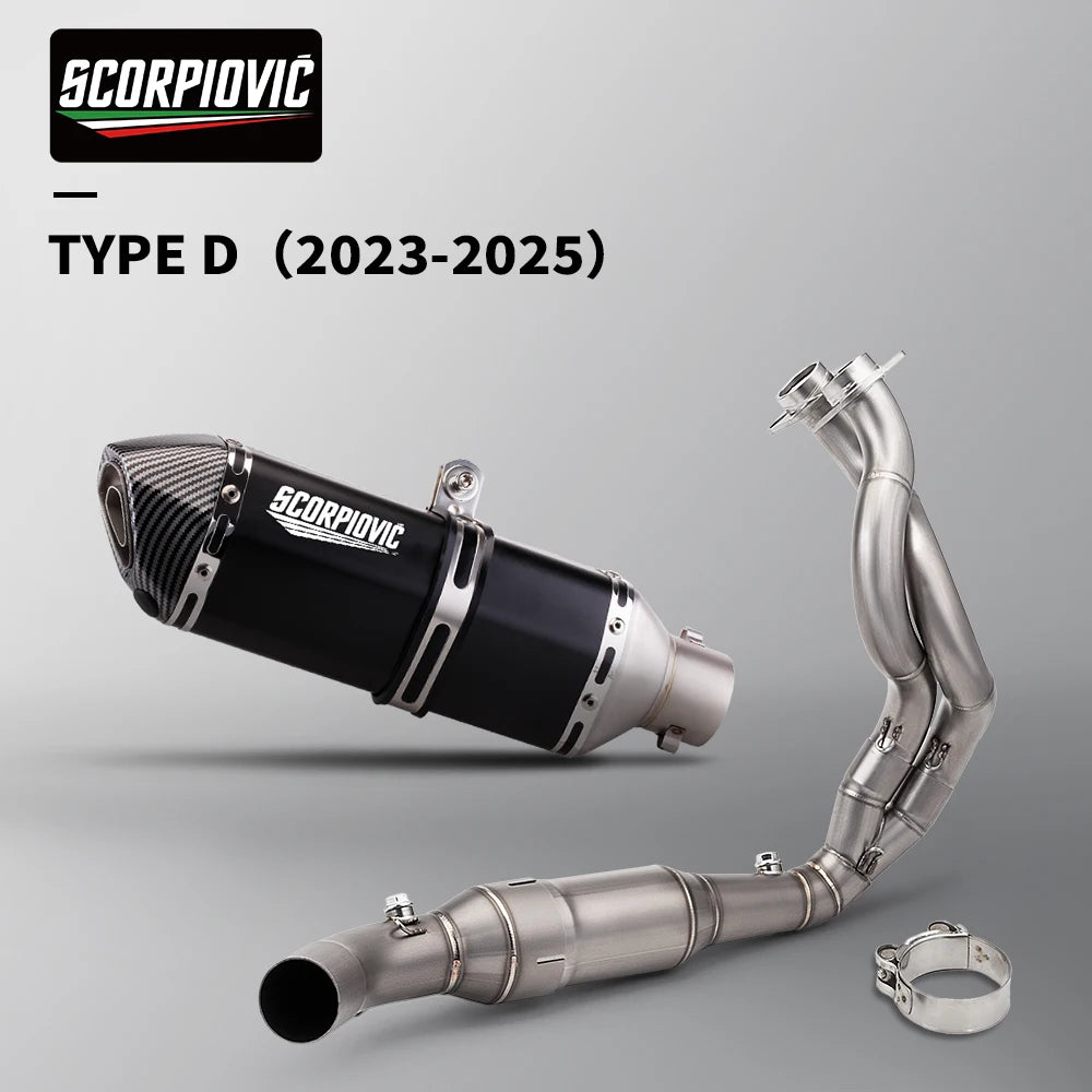 Moto échappement modifié moto échappement Moto 50 8MM complet échappement système pour ER6N Versys 650 Z650 Ninja 650