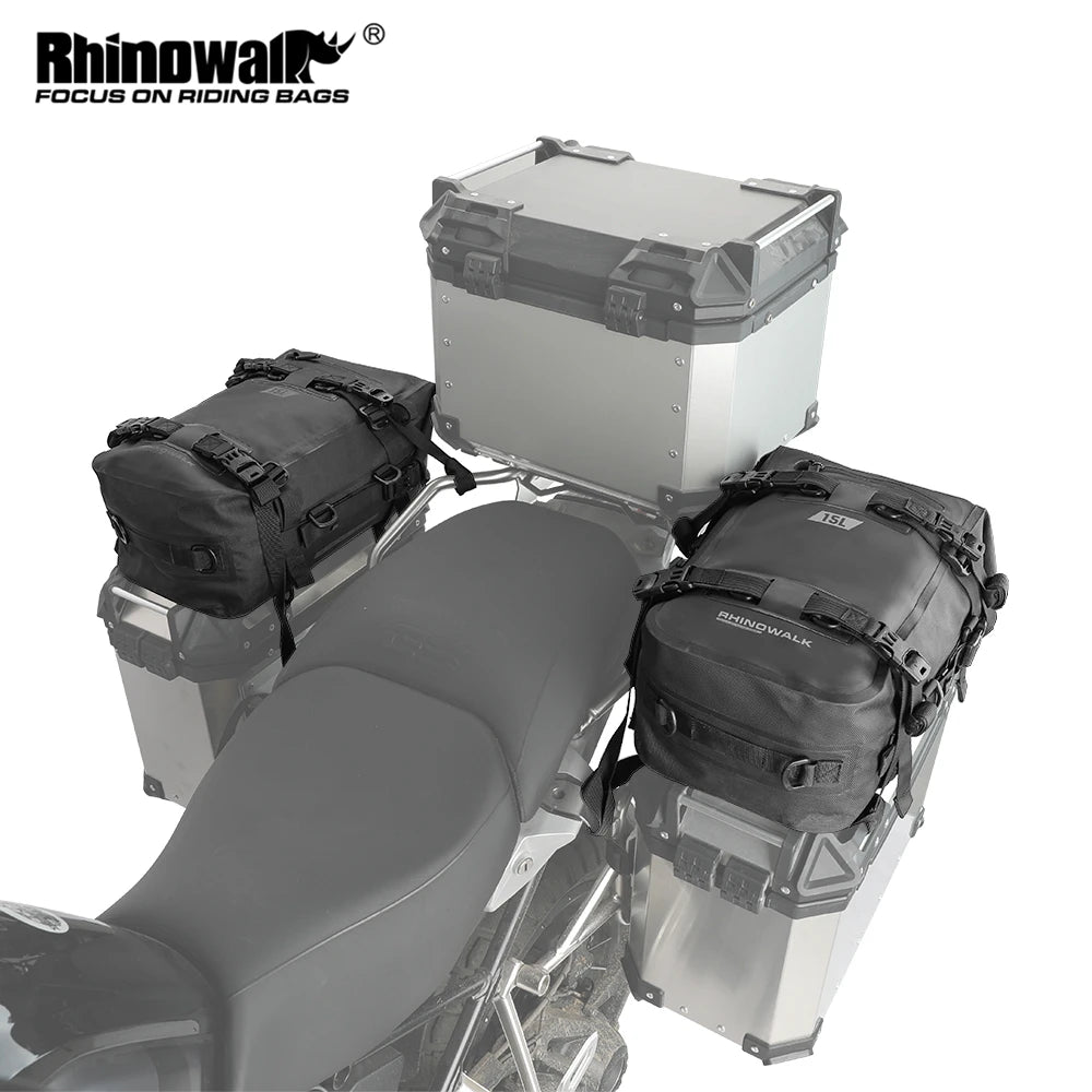 Rhinowalk moto boîte supérieur sacoche sac 8L-30L étanche bagagerie sacs pour BMW Adventure moteur latéral boîtier supérieur sacoche selle arrière