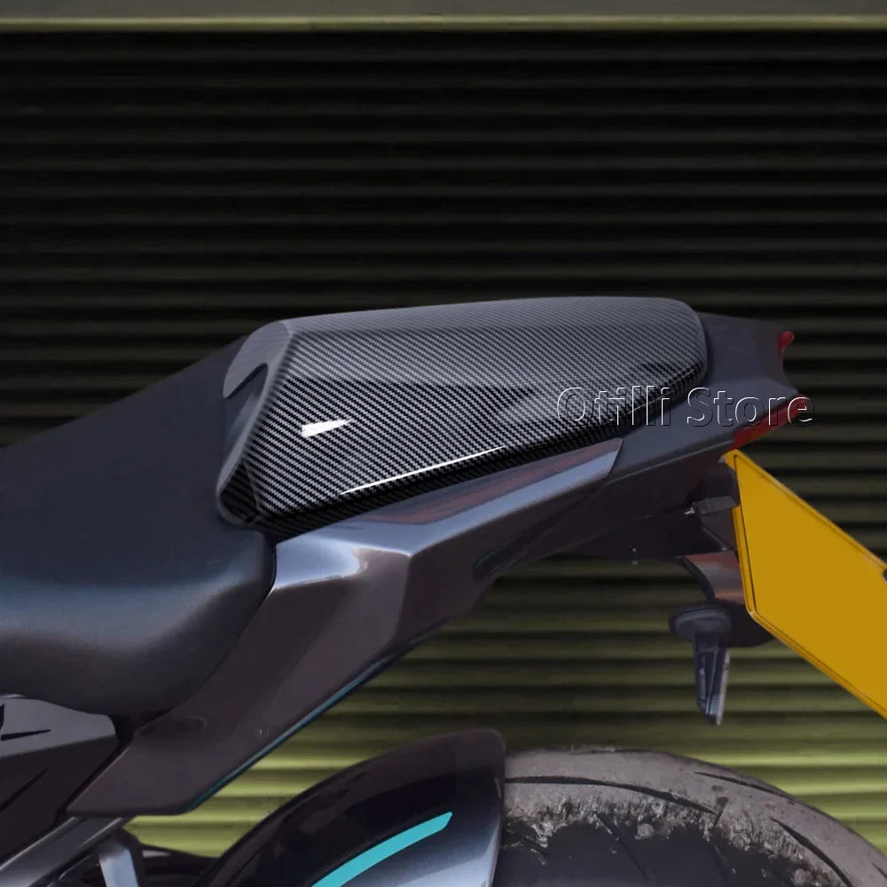 Pour Yamaha MT-09 MT09 SP 2024 2025 moto noir fibre de carbone selle arrière dosseret passager arrière carénage protection