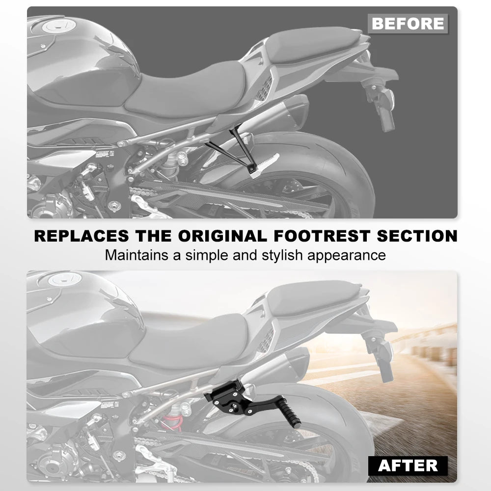 Pour BMW S1000RR 2019-2025 S1000RRM 2022-2024 moto réglable arrière repose-pied sous-cage repose-pieds passager protection stunt step plaque