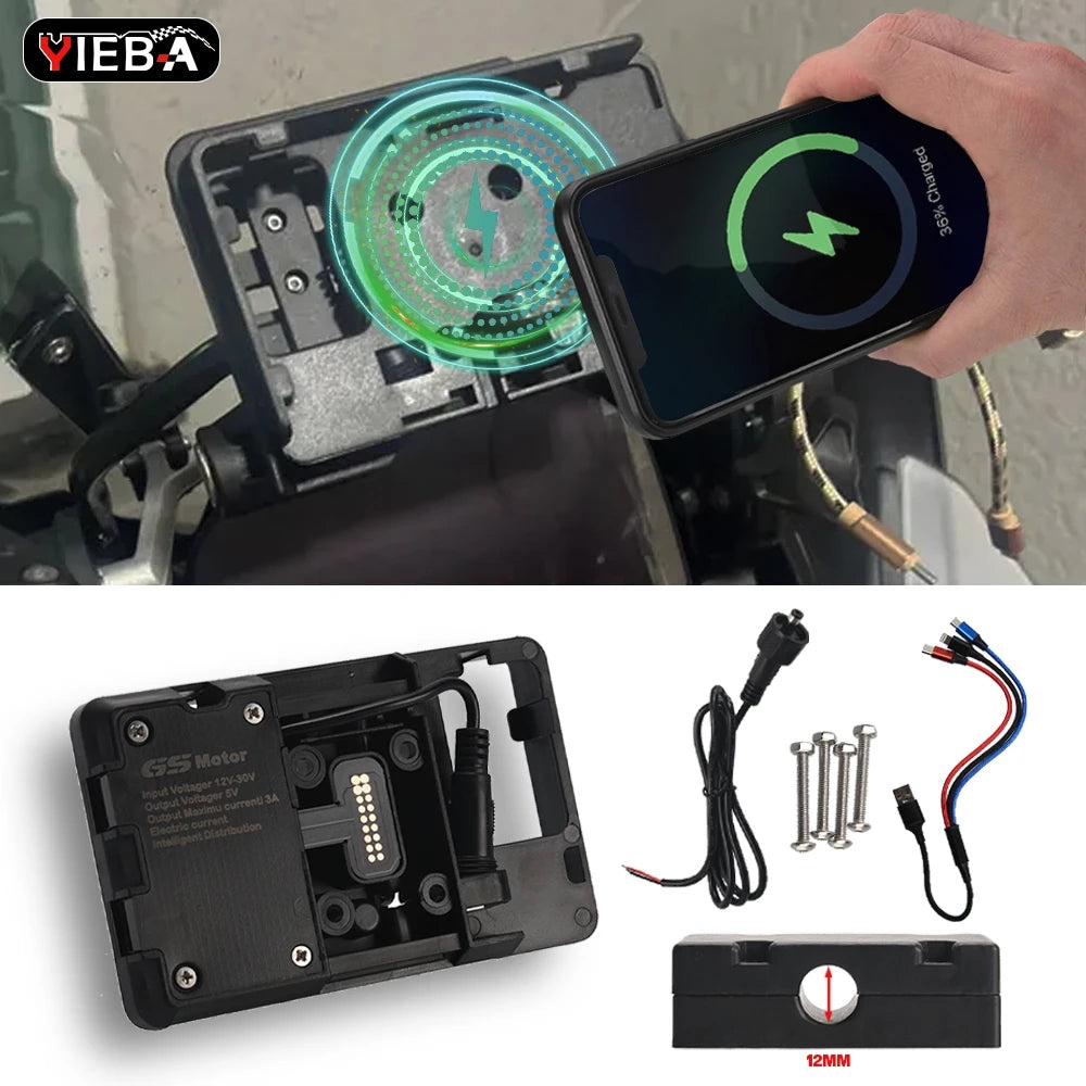 2025 USB mobile téléphone GPS navigation support wired charge support pour BMW R1200RT 2014 - 2024 2023 2022 R1250RT R 1200 1250 RT