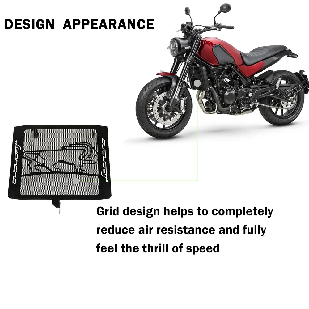 Moto accessoires protection de radiateur protection réservoir protection grille mesh pour Benelli Leoncino 500 leoninex 500 BJ500