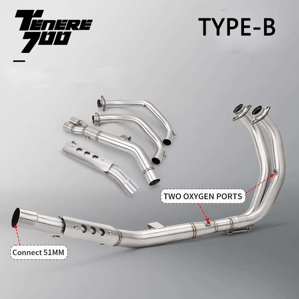 Pour Yamaha T7 XTZ 690 700 TENERE 700 T700 2019-2025 moto échappement modify collecteur avant tube pour origine échappement silencieux