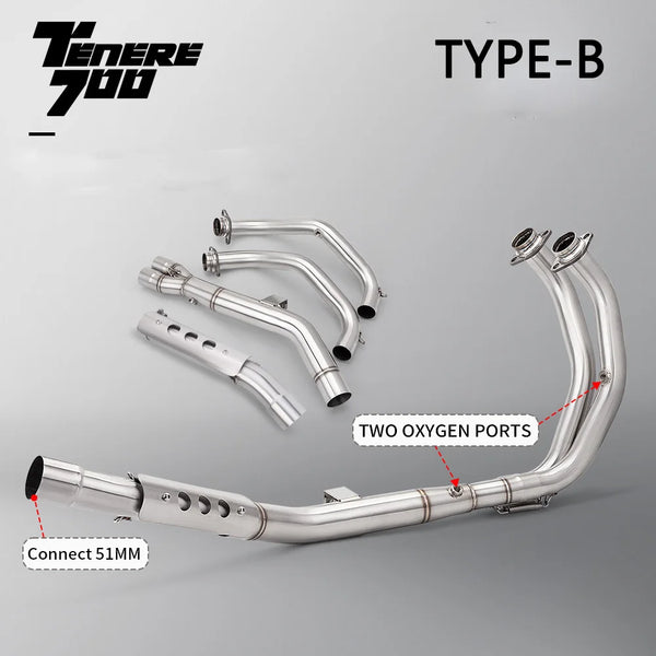 Pour Yamaha T7 XTZ 690 700 TENERE 700 T700 2019-2025 moto échappement modify collecteur avant tube pour origine échappement silencieux