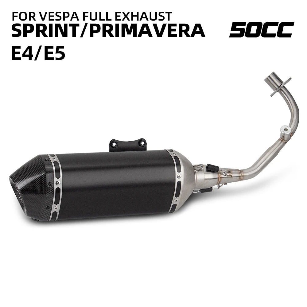 50CC échappement système pour Vespa Sprint PRIMAVERA 50CC 80CC 3V E4 E5 moto échappement kit collecteur silencieux avec dB