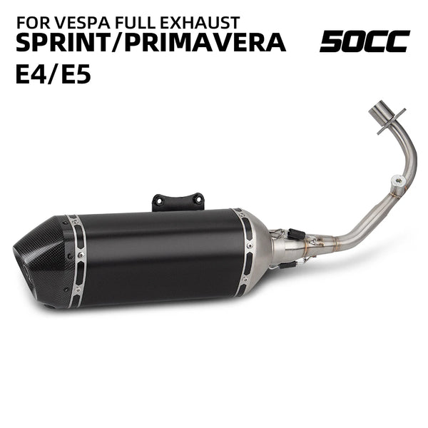 50CC échappement système pour Vespa Sprint PRIMAVERA 50CC 80CC 3V E4 E5 moto échappement kit collecteur silencieux avec dB