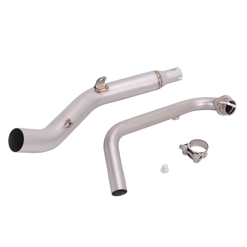 Silencieux slip-on pour Zontes ZT155 u U1 G1 GK Z2 2025 2026 moto échappement système inox avant central raccord d'échappement 51MM silencieux