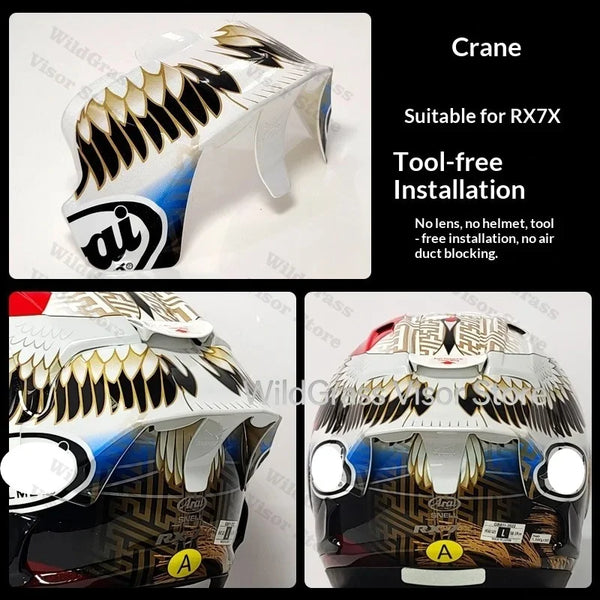 2025 non origine arrière garniture casque aileron pour arai GP3 nakagami RX7X RX-7X RX7V RX7 GP casque RX7X aileron accessoires