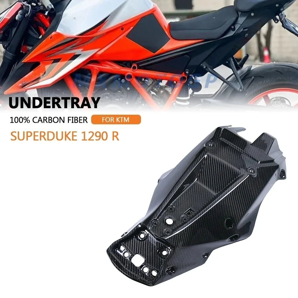 Pour KTM 1290 Super Duke R superduke 1290 2020 2021 2022 2023 100 3K fibre de carbone undertray carénage moto accessoires